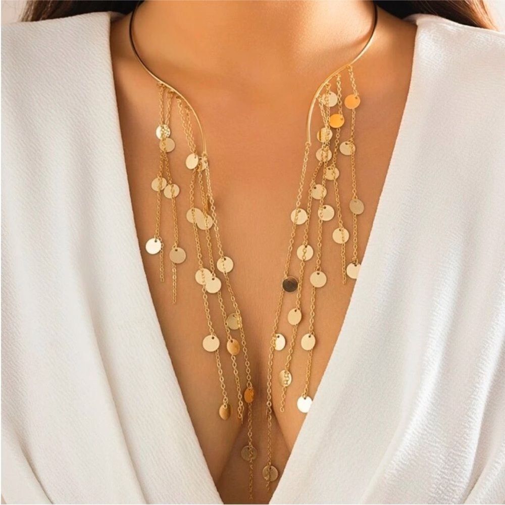 Gold Disc Necklace